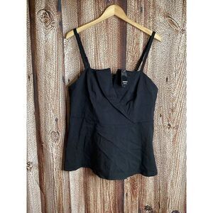 NWT Torrid Surplice Peplum Top Black Plus Size 0